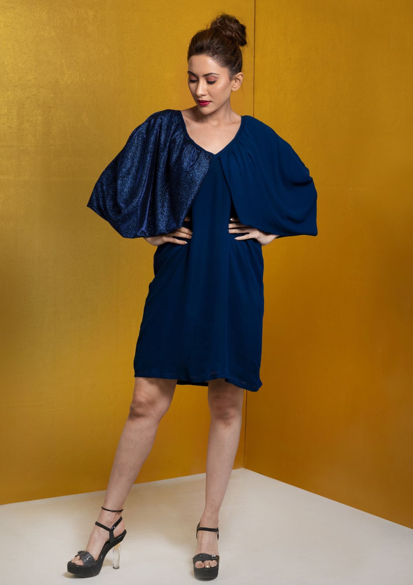 Blue party shimmer dress